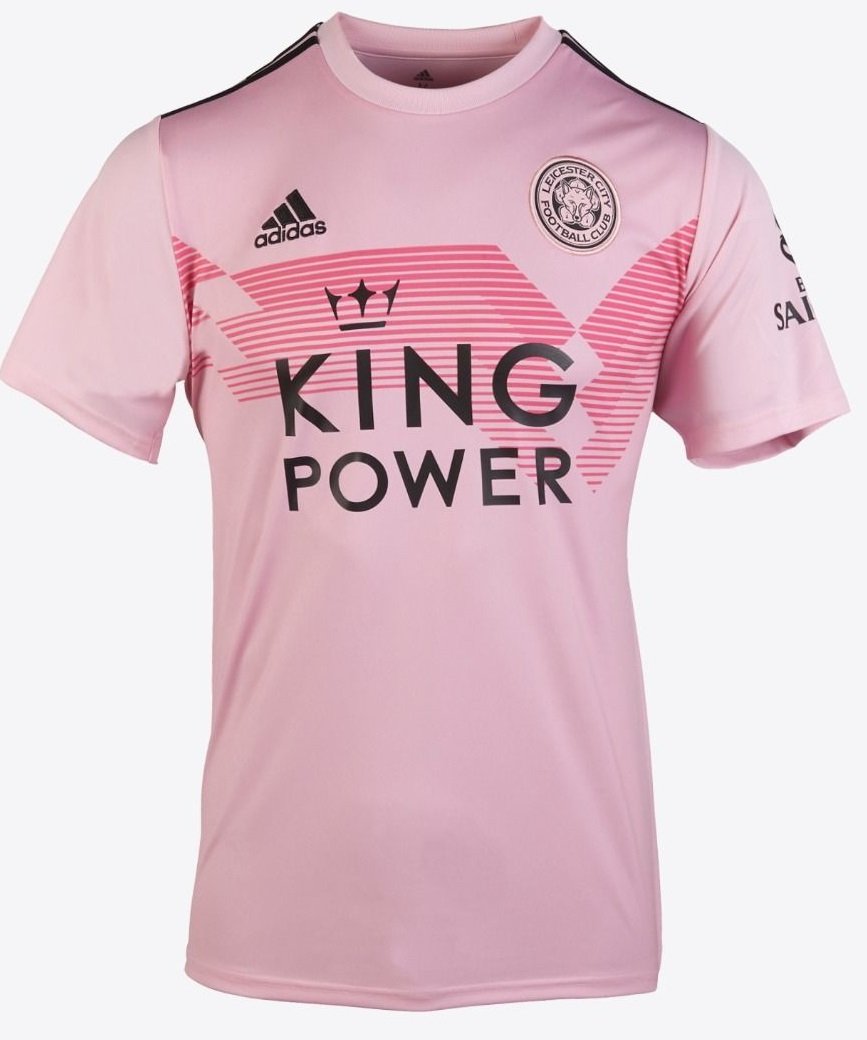 Camisa oficial Adidas Leicester City 2019 2020 II jogador Rosa